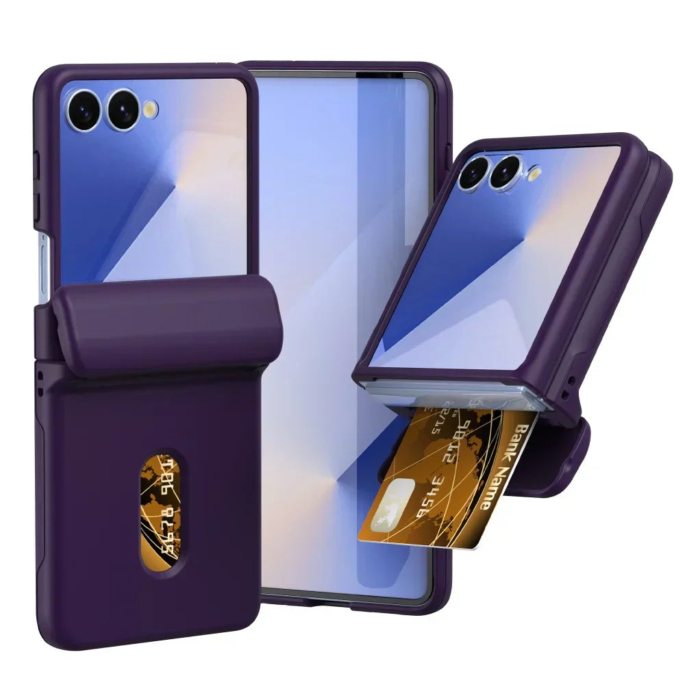 Card Slot Case with Hinge Shield for Galaxy Z Flip 7
