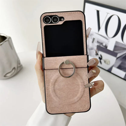 Elegant Leather Stand Case for Z Flip Series