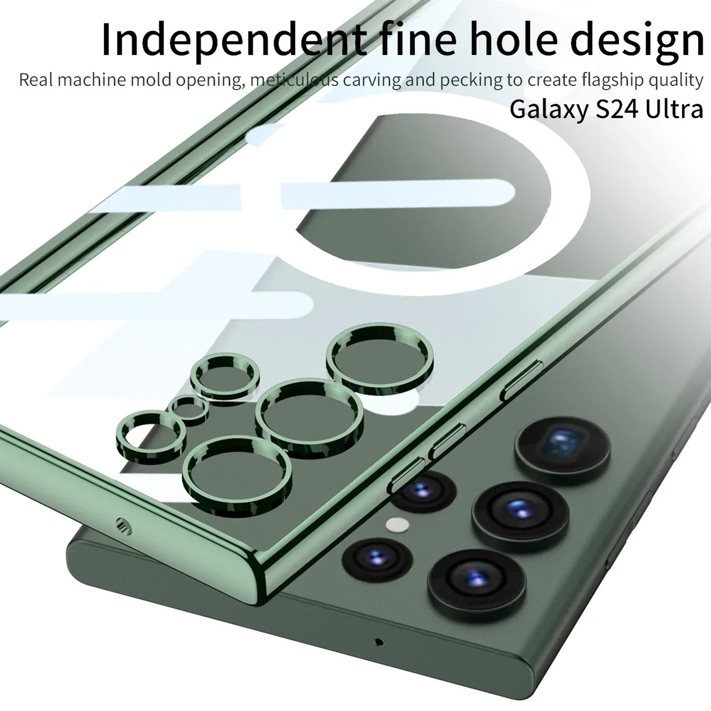 Samsung Galaxy S24 Transparent Magnetic Wireless Charging Case - Odin case