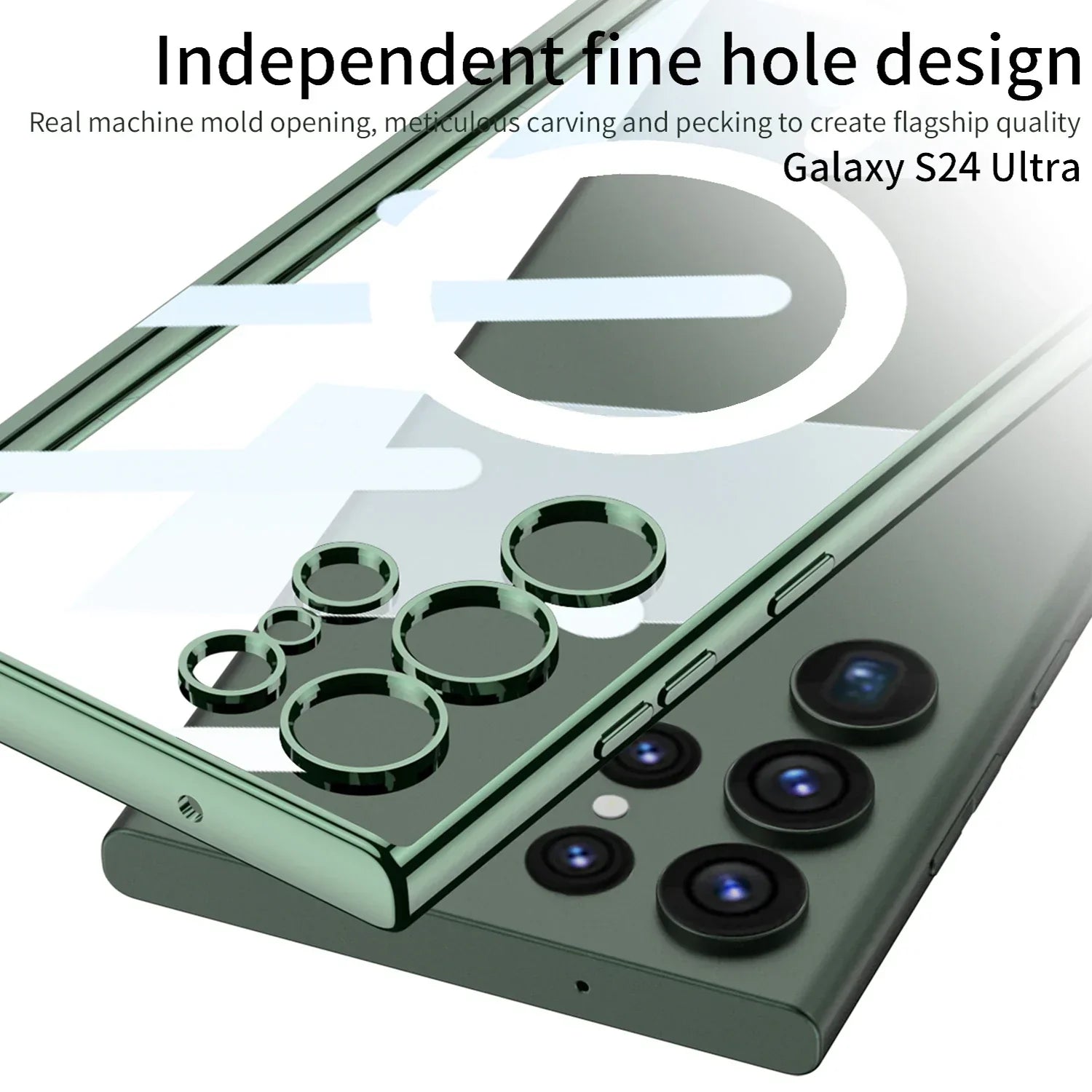 Samsung Galaxy S24 Transparent Magnetic Wireless Charging Case - Odin case