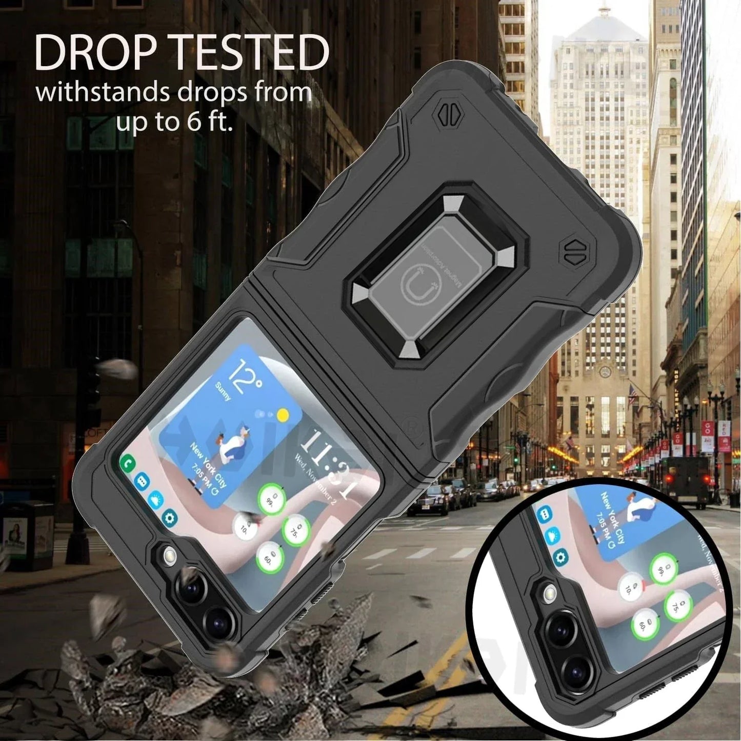Military-Grade Armor Case for Galaxy Z Flip 3-6
