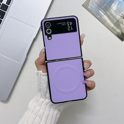 Leather MagSafe Case for Galaxy Z Flip 3-6
