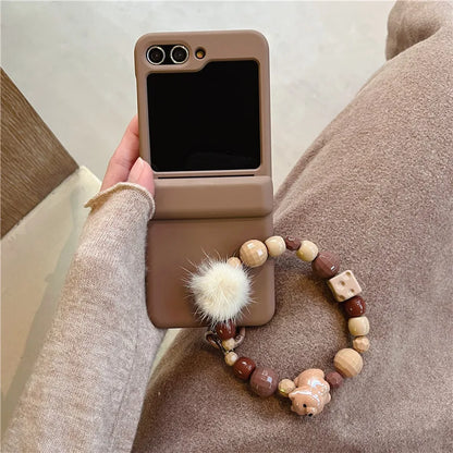 3D Dog Wristband Phone Case for Samsung Galaxy Z Flip 5