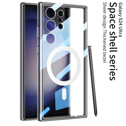 S24 Ultra Shockproof Transparent Magnetic Case - Odin case
