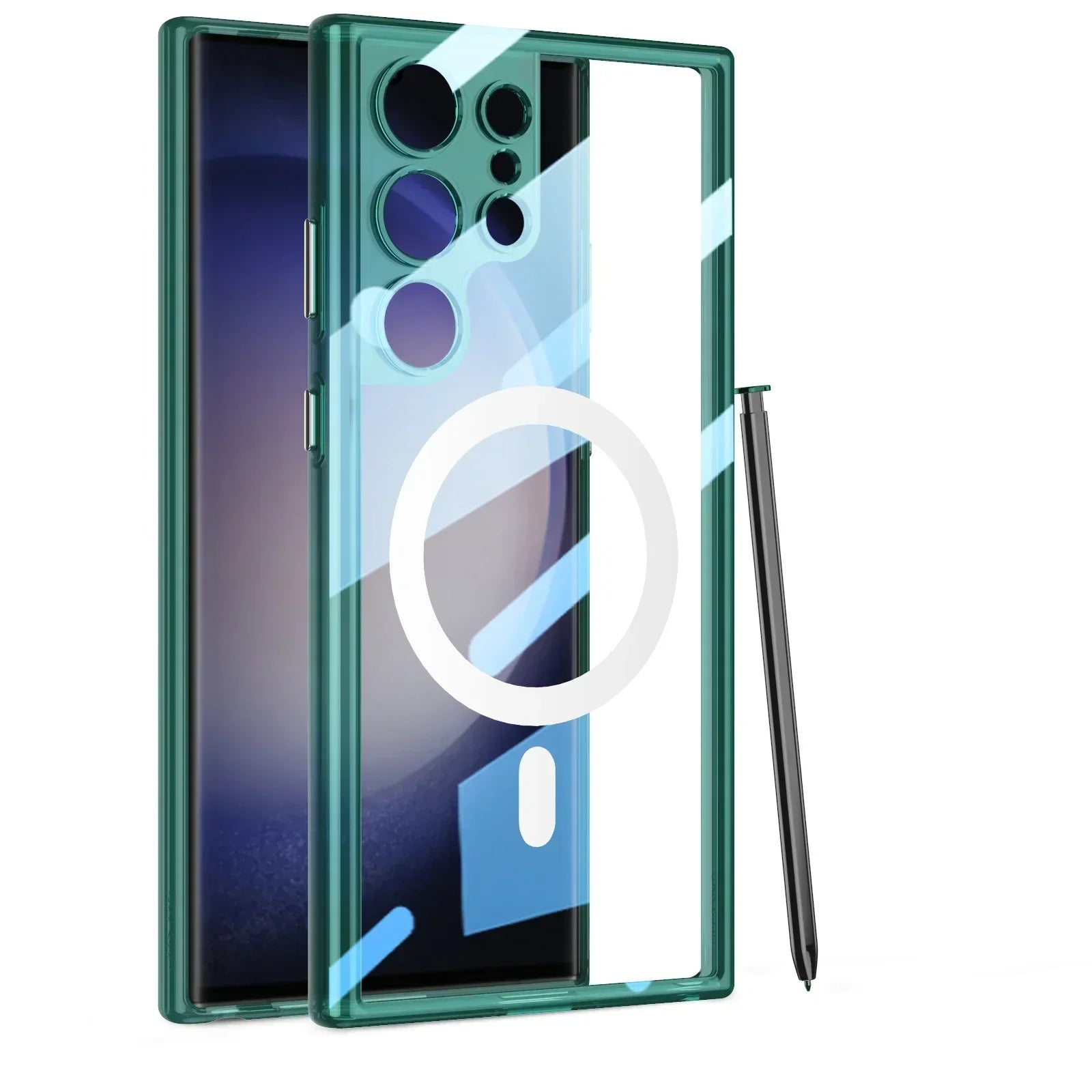 S24 Ultra Shockproof Transparent Magnetic Case - Odin case