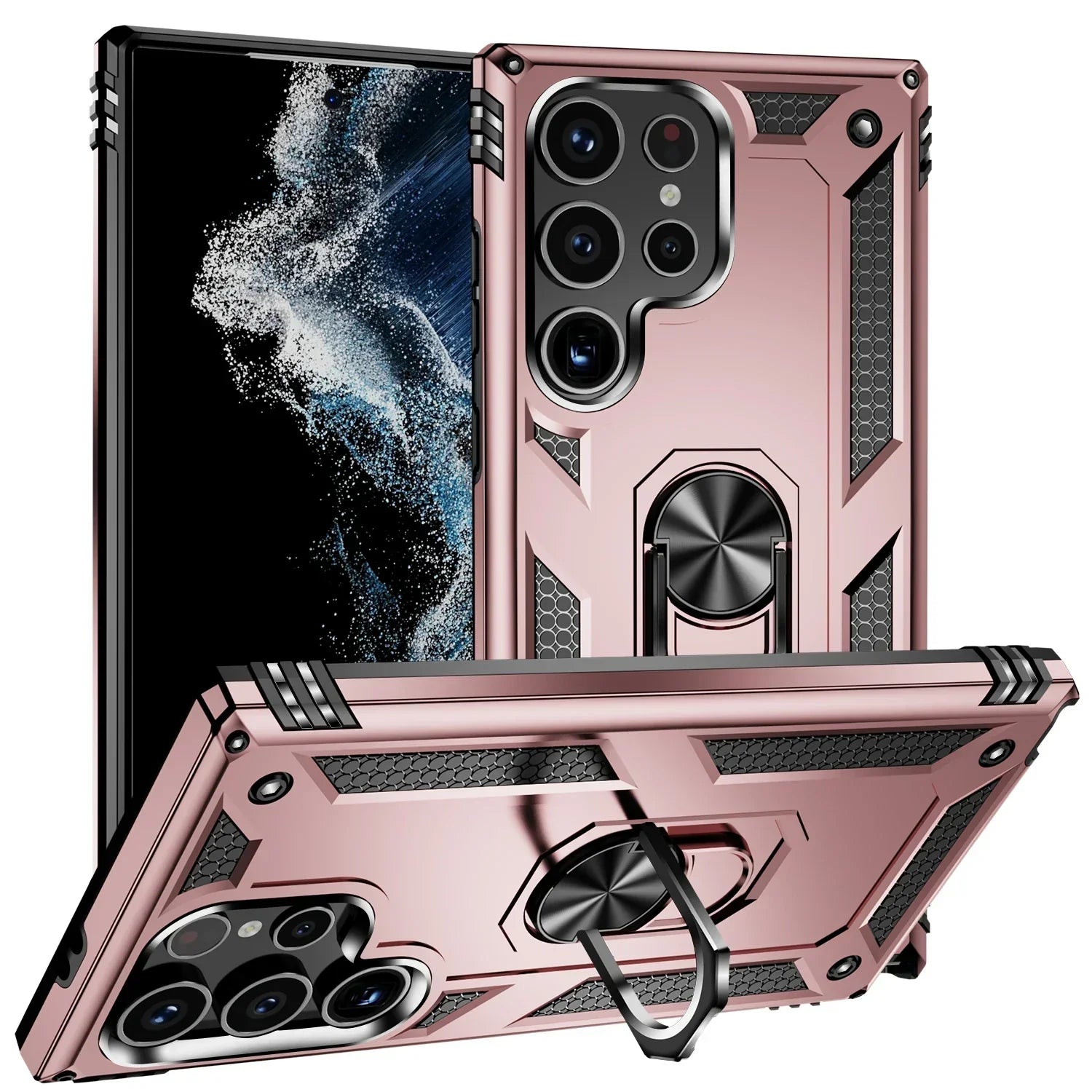 Shockproof S24 Ultra Case with with Metal Ring Bracket - Odin case