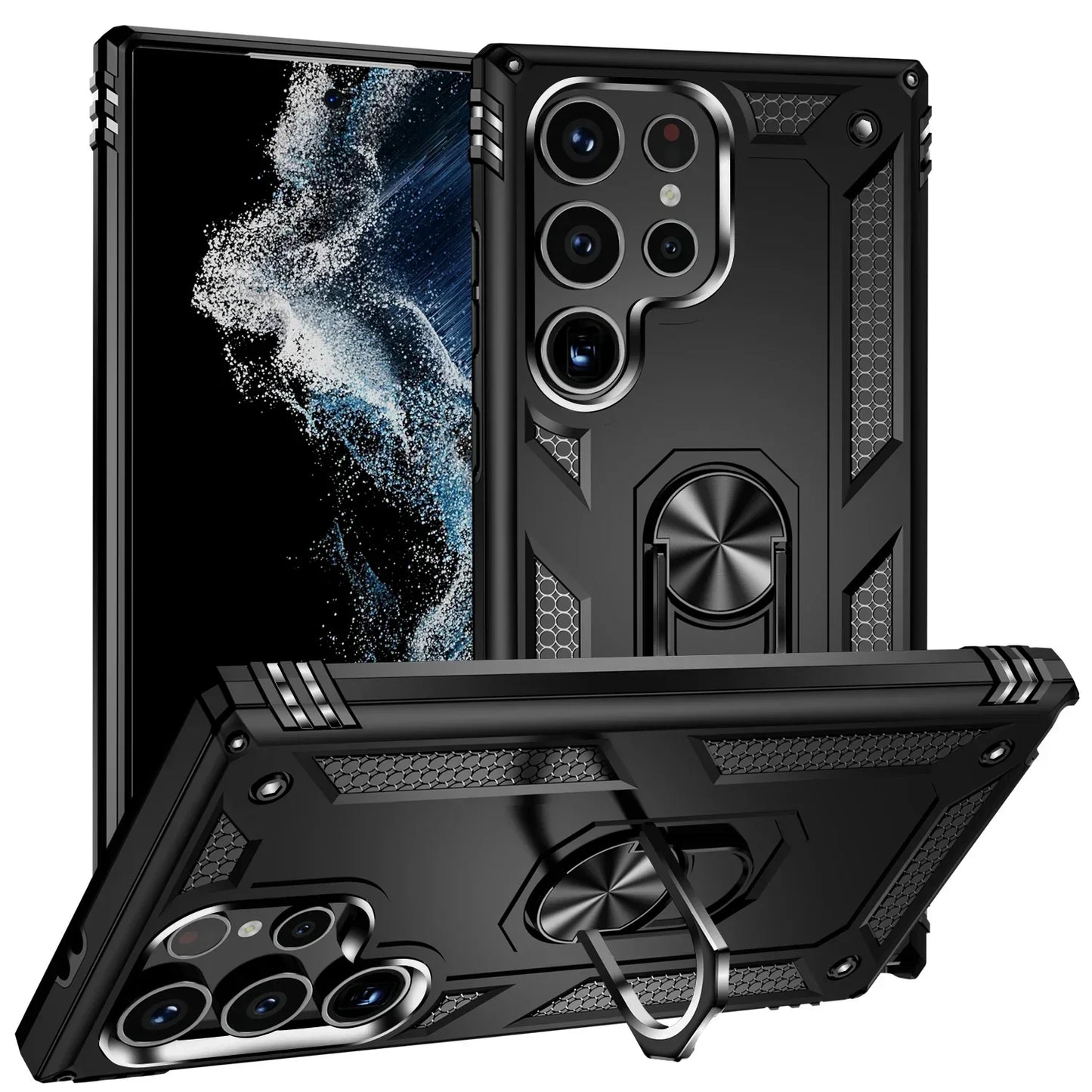Shockproof S24 Ultra Case with with Metal Ring Bracket - Odin case