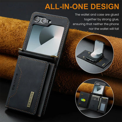Leather Wallet Case for Galaxy Z Flip 3-6