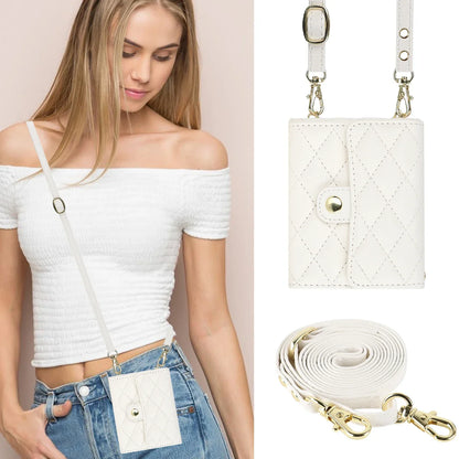 Crossbody Leather Case for Galaxy Z Flip 3-6