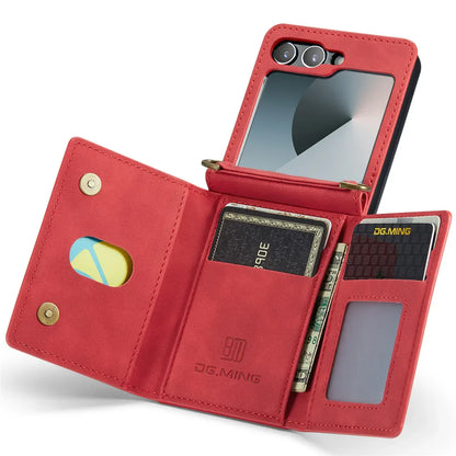 Leather Wallet Case for Galaxy Z Flip 3-6