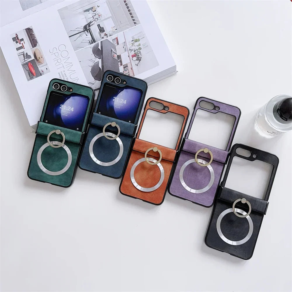 Ring Stand Magnetic Phone Case for Samsung Galaxy Z Flip 6