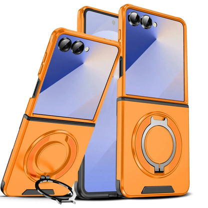 Rugged Magnetic Ring Case with MagSafe for Galaxy Z Flip 5/6/7