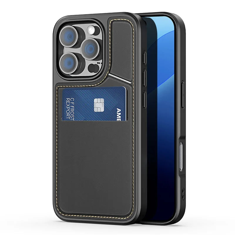 3-in-1 MagSafe Case for iPhone 13-16 Pro Max with Wallet & Stand