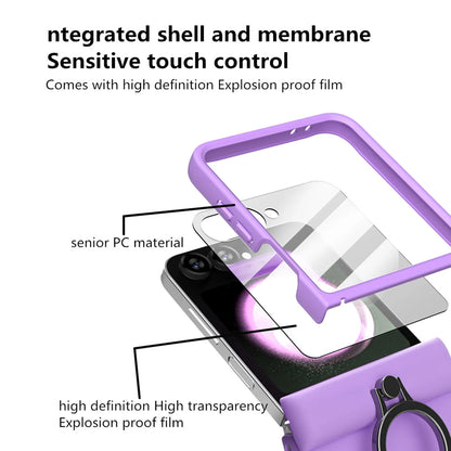 Shockproof Case with Hinge Protection & Ring Stand for Samsung Z Flip 6