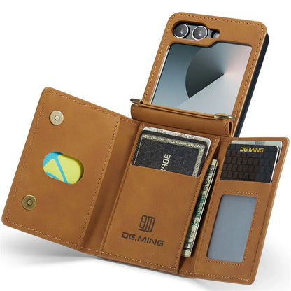 Leather Wallet Case for Galaxy Z Flip 3-6