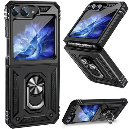 Shockproof Case with Slide Lens & Rotating Ring for Galaxy Z Flip 6