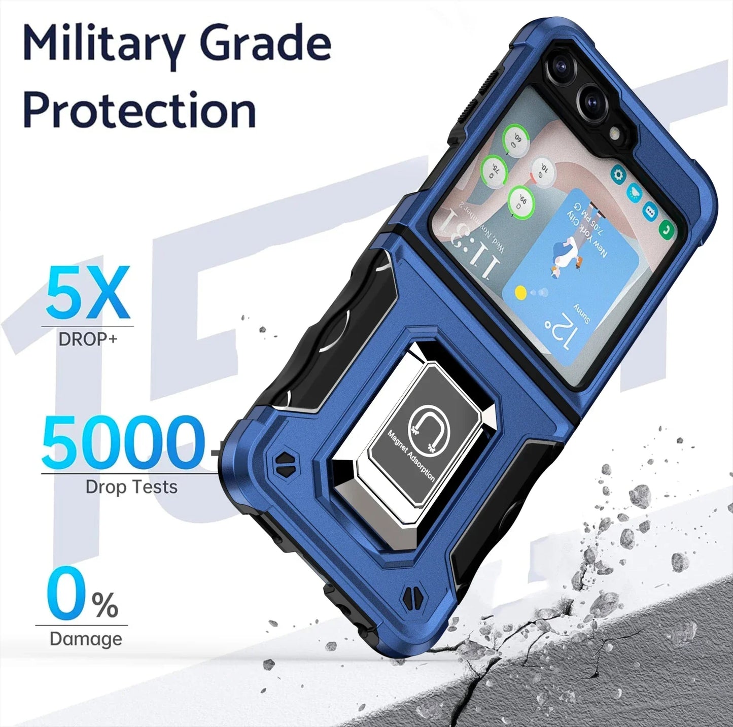 Military-Grade Armor Case for Galaxy Z Flip 3-6