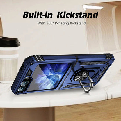 Shockproof Case with Slide Lens & Rotating Ring for Galaxy Z Flip 6