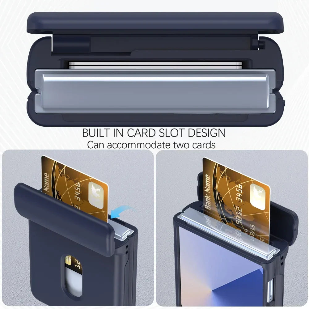 Card Slot Case with Hinge Shield for Galaxy Z Flip 7