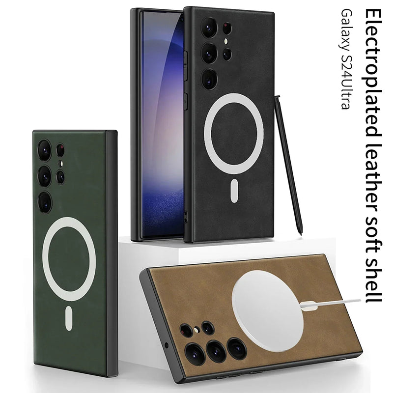 Shockproof Magnetic Wireless Charging S24 Ultra Case - Odin case