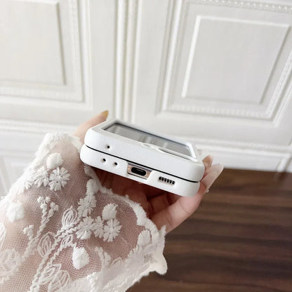 Elegant Leather MagSafe Case for Galaxy Z Flip 5/6/7