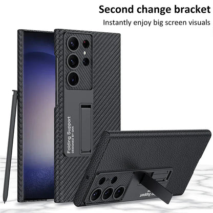 Ultra Thin Leather S24 Ultra Case with Bracket - Odin case