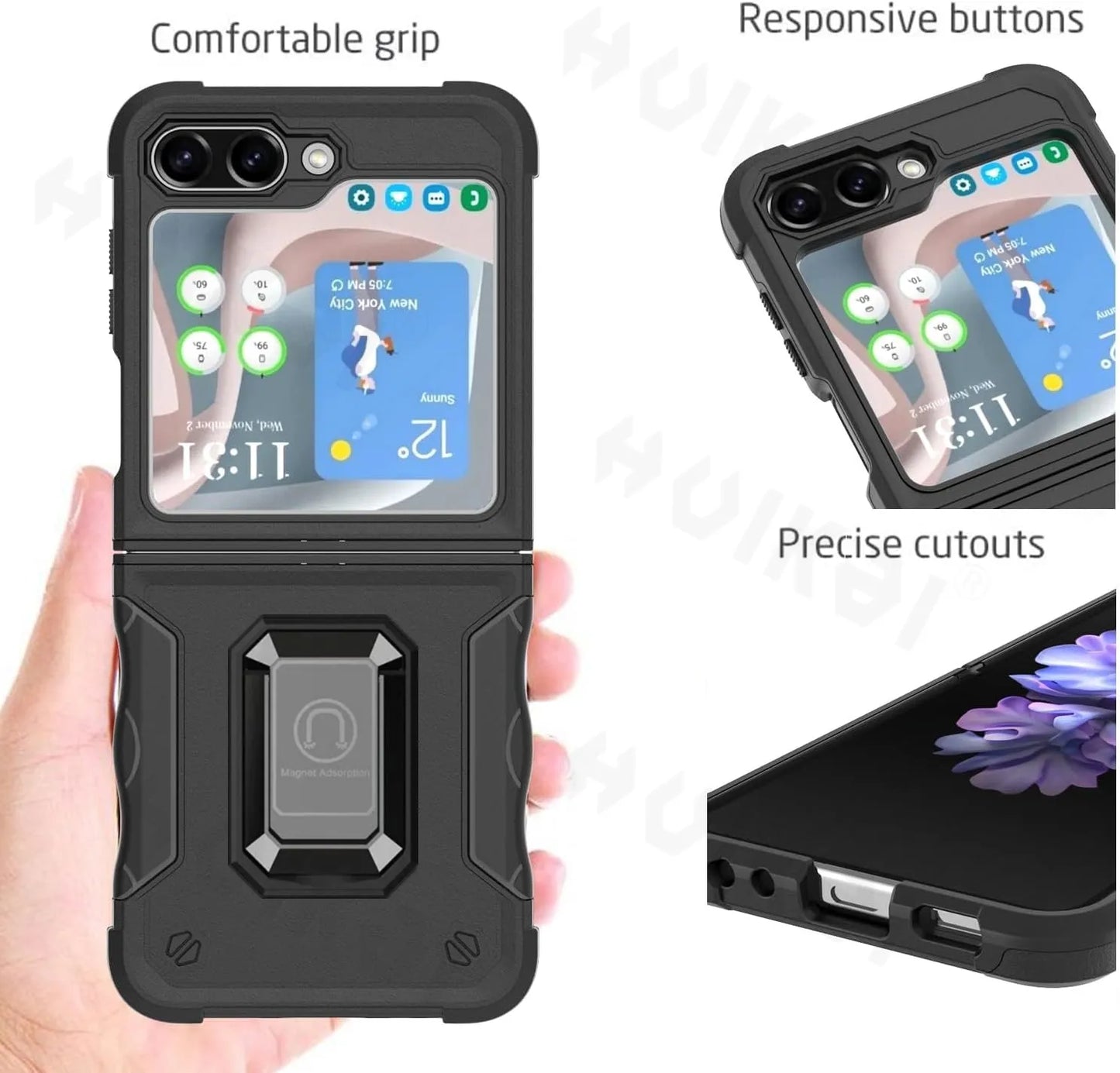 Military-Grade Armor Case for Galaxy Z Flip 3-6