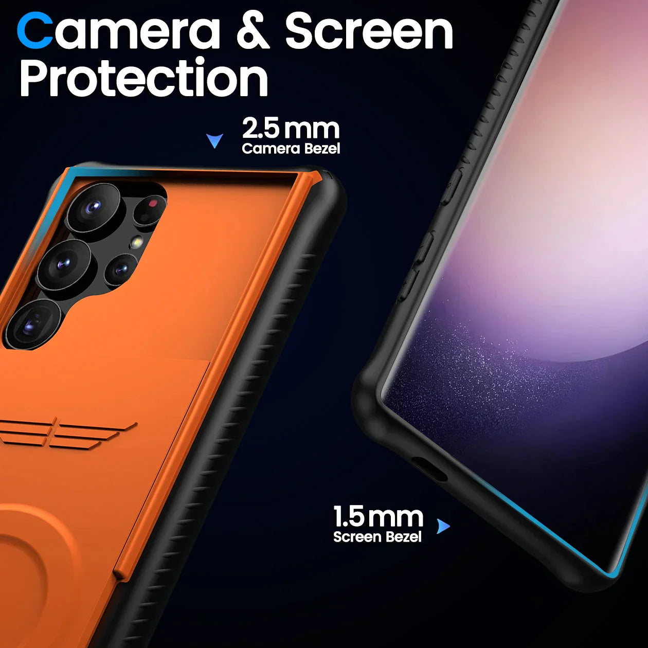 Shockproof Wireless Charging S24 Ultra Case with Camera Protection - Odin case