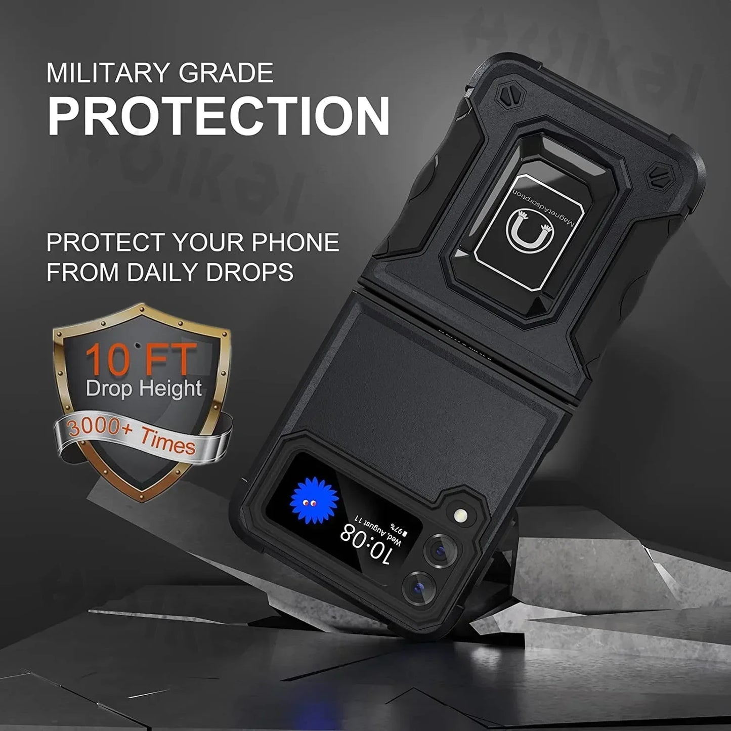 Military-Grade Armor Case for Galaxy Z Flip 3-6