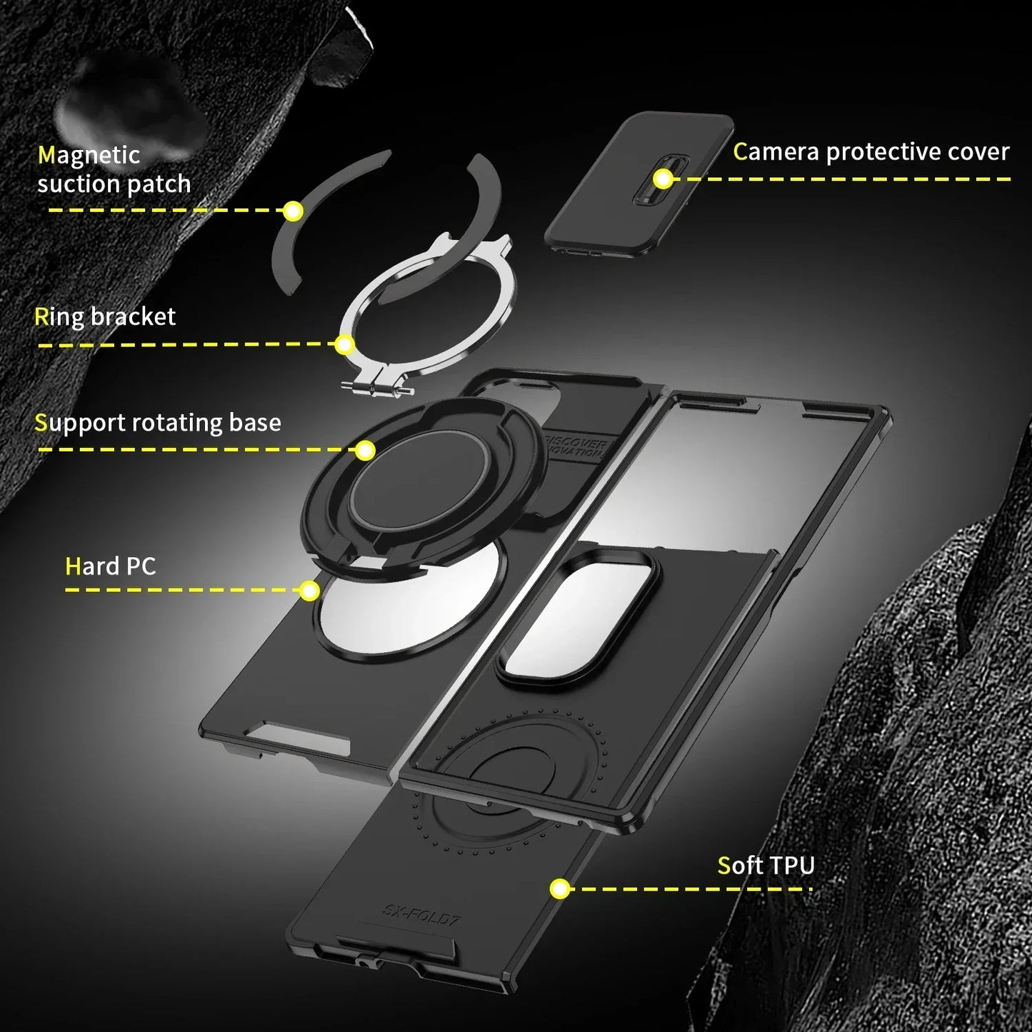 MagShield Fold – Magnetic Kickstand Case with Camera Cover for Z Fold