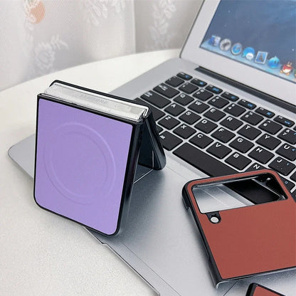 Leather MagSafe Case for Galaxy Z Flip 3-6