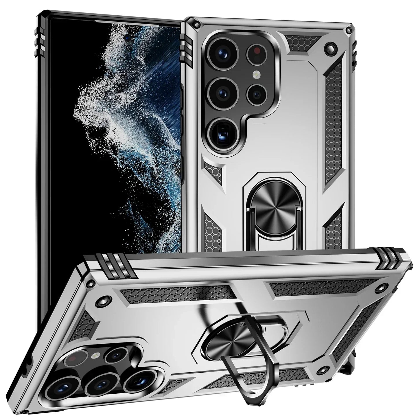 Shockproof S24 Ultra Case with with Metal Ring Bracket - Odin case