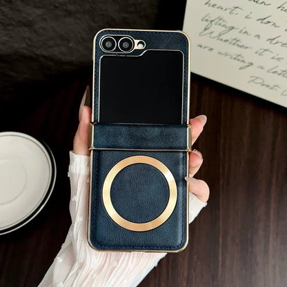 Premium Leather MagSafe Case for Z Flip Series