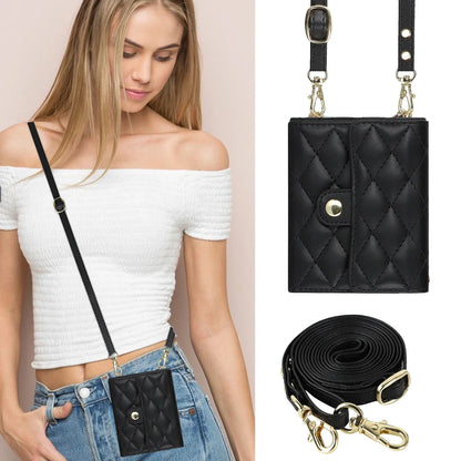 Crossbody Leather Case for Galaxy Z Flip 3-6