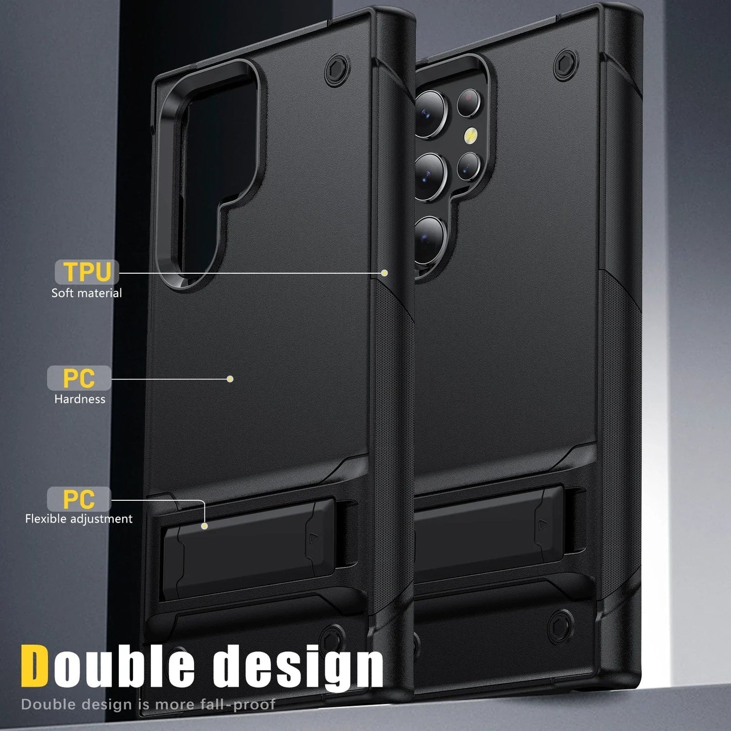 Protective Case for Samsung Galaxy S24 with Kickstand