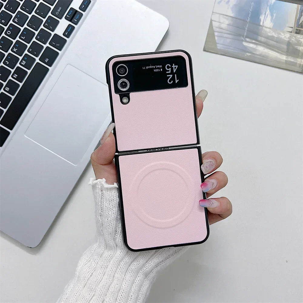 Leather MagSafe Case for Galaxy Z Flip 3-6