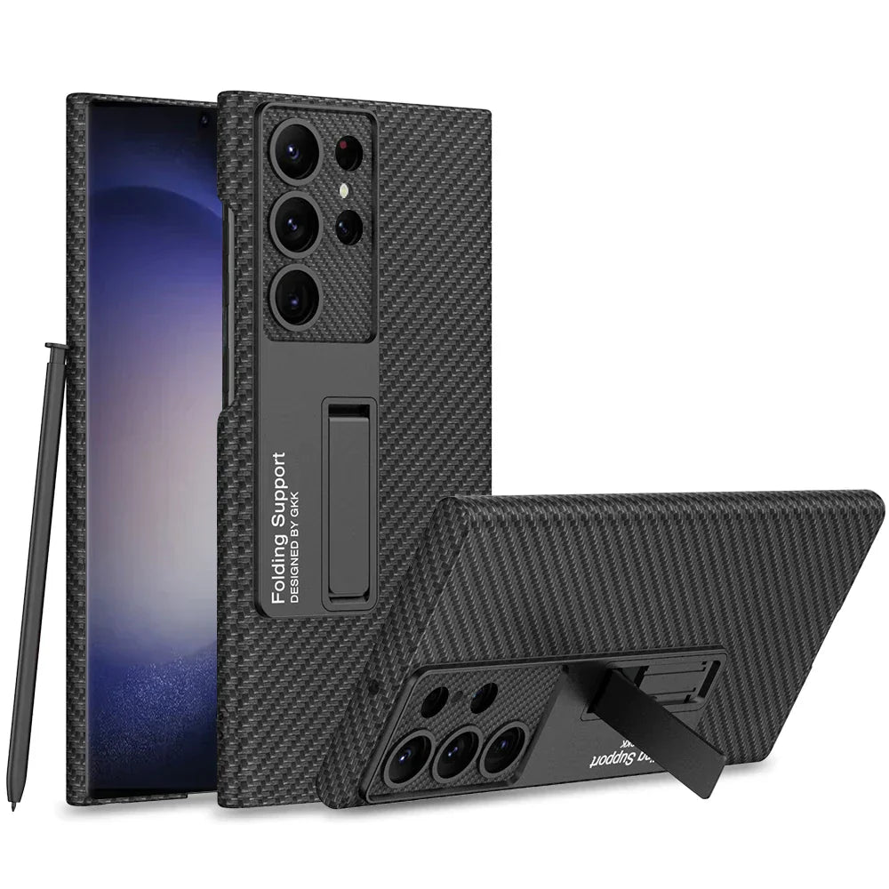 Ultra Thin Leather S24 Ultra Case with Bracket - Odin case