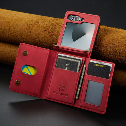 Leather Wallet Case for Galaxy Z Flip 3-6