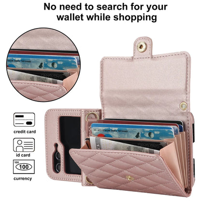 Crossbody Leather Case for Galaxy Z Flip 3-6