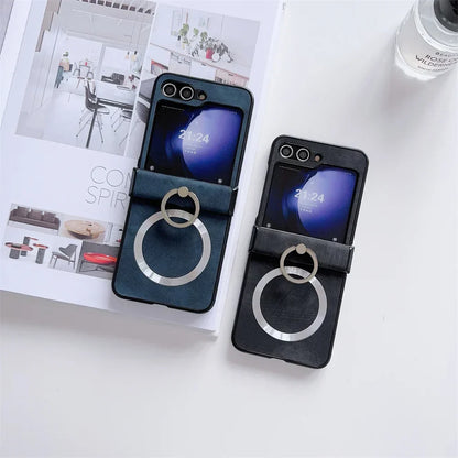 Ring Stand Magnetic Phone Case for Samsung Galaxy Z Flip 6