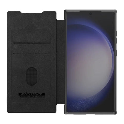 Leather S24 Ultra Case with Card Slot & Camera Protection - Odin case