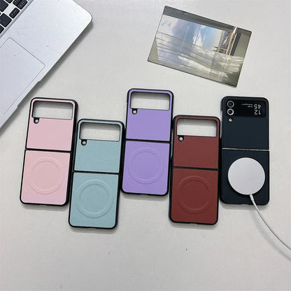 Leather MagSafe Case for Galaxy Z Flip 3-6