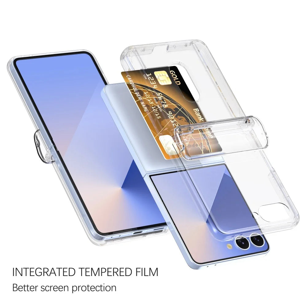 Card Slot Case with Hinge Shield for Galaxy Z Flip 7