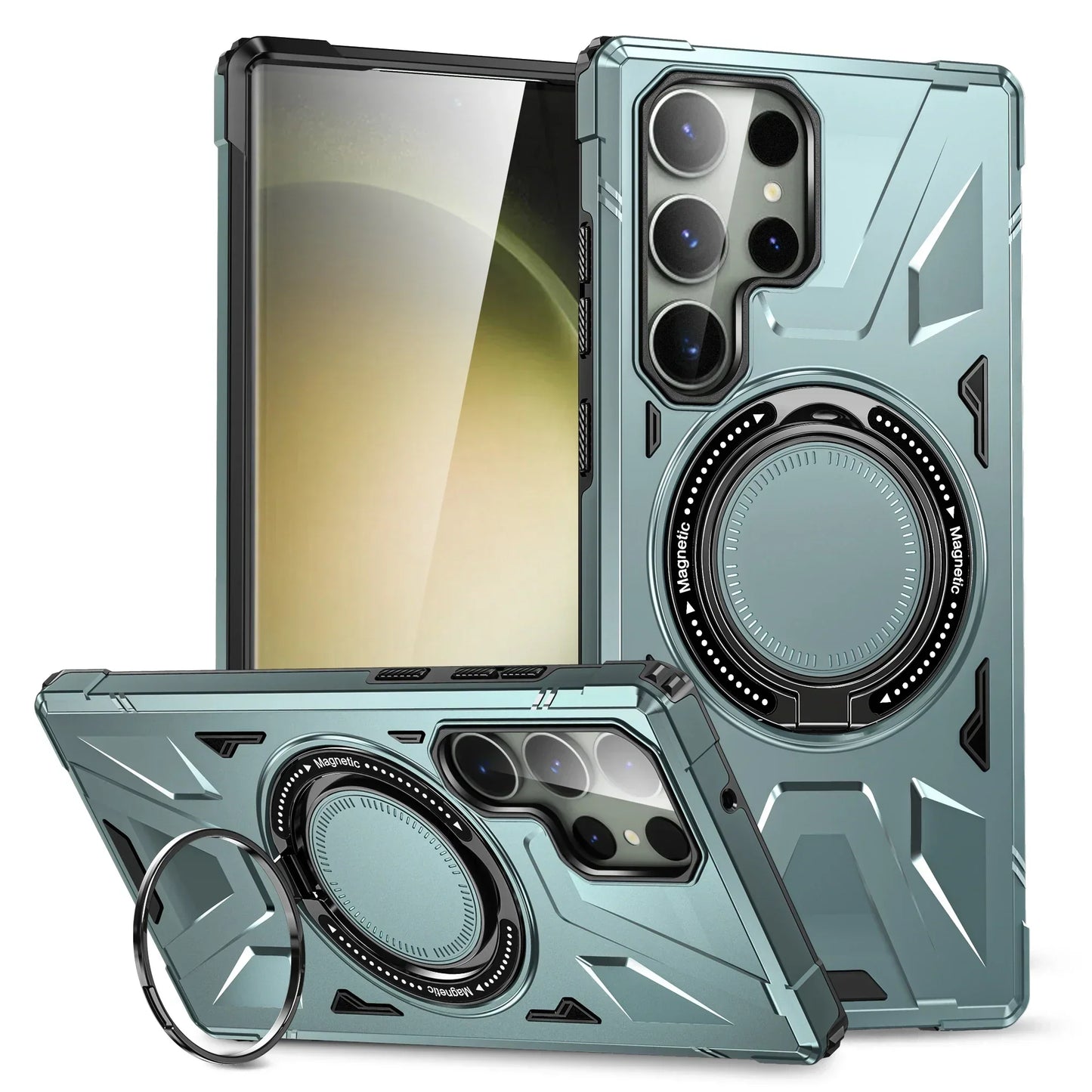 Shockproof Magnetic S24 Ultra Case With Ring Bracket - Odin case