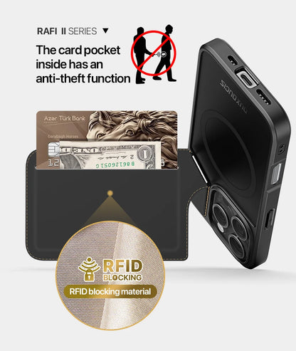 3-in-1 MagSafe Case for iPhone 13-16 Pro Max with Wallet & Stand