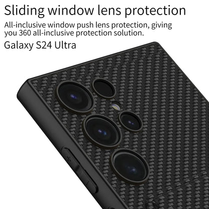 Ultra Thin Leather S24 Ultra Case with Magnetic Card Bag - Odin case