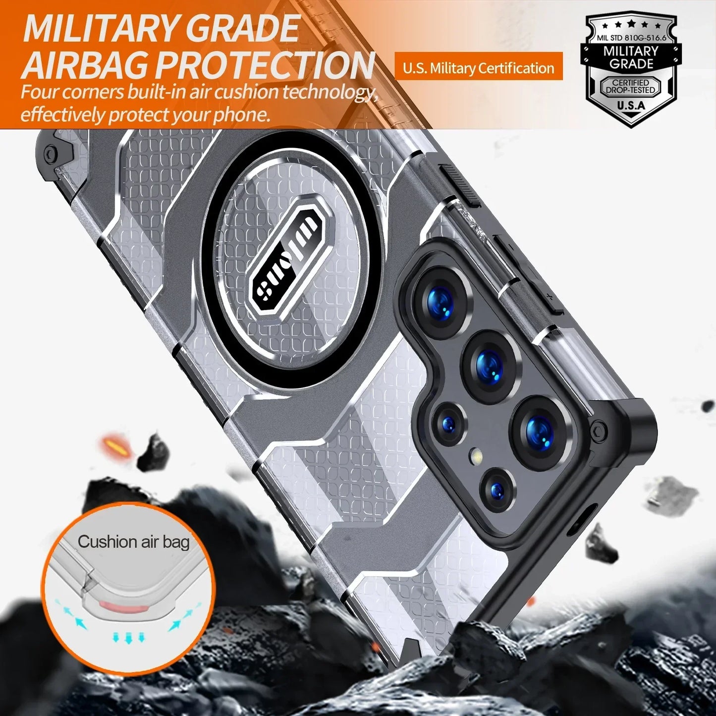 S24 Ultra Shockproof Magnetic Case - Odin case