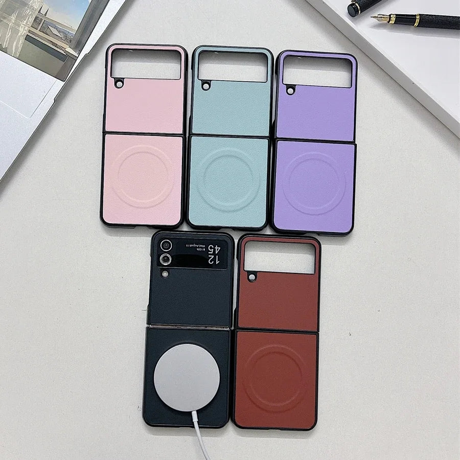 Leather MagSafe Case for Galaxy Z Flip 3-6