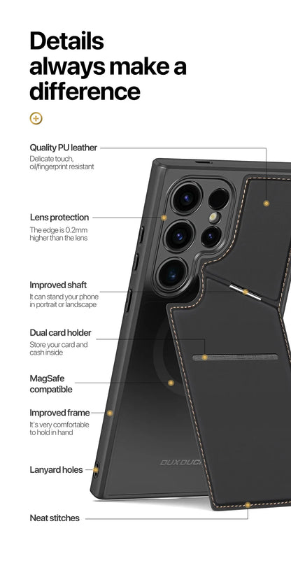 Magnetic 3-in-1 Wallet Case for Samsung S24 Series