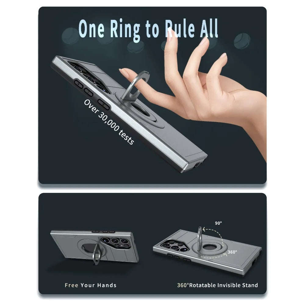 Shockproof Magnetic S24 Ultra Case with Kickstand - Odin case